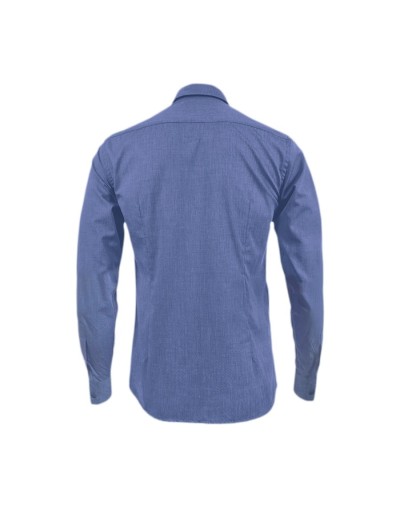 Camisa formal azul hortensia slim fit manga larga para hombre