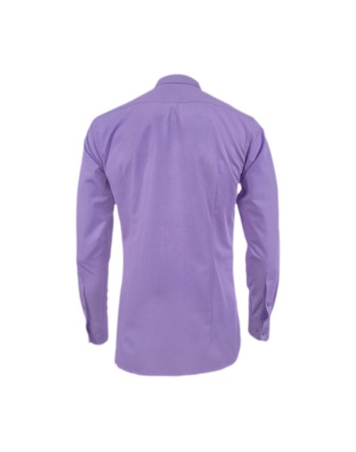 Camisa formal lila en algodón manga larga Slim para hombre