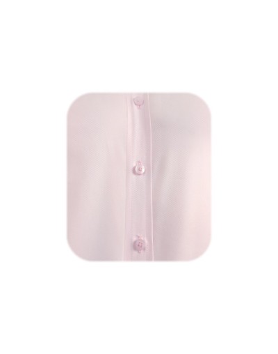 Camisa formal rosada cuello francés manga larga para hombre