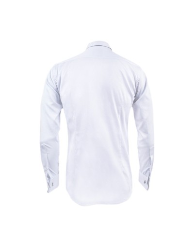 Camisa formal blanca puño para mancornas manga larga hombre