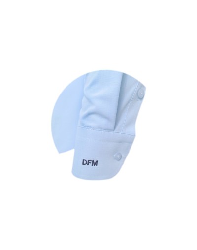 Camisa formal azul claro con iniciales manga larga hombre