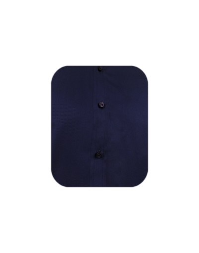 Camisa para corbata azul oscuro manga larga Slim para hombre