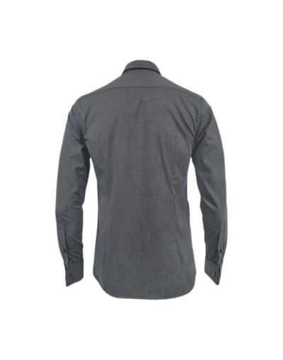 Camisa formal gris puño para mancornas manga larga  hombre