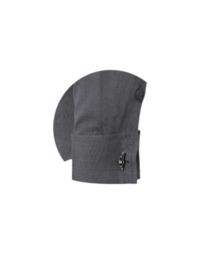 Camisa formal gris puño para mancornas manga larga  hombre