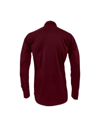 Camisa para corbata vino tinto manga larga Slim hombre