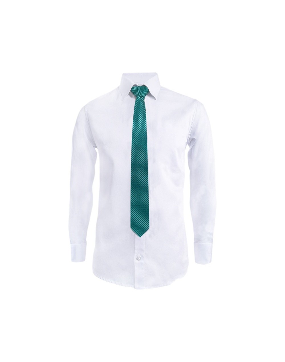 Camisa formal blanca sin bolsillo manga larga Slim hombre