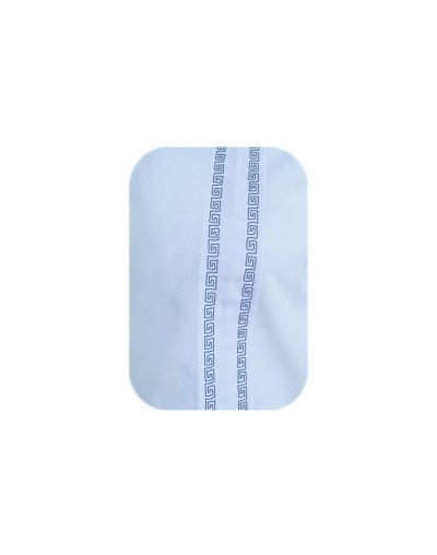 Camisa guayabera en algodon azul claro bordada sin bolsillos manga larga