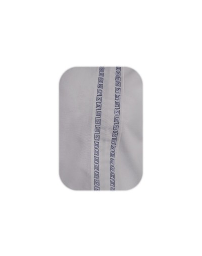 Camisa guayabera gris en algodón bordada sin bolsillos hombre