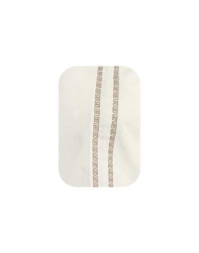 Camisa guayabera marfil en algodón bordada sin bolsillos Slim fit hombre