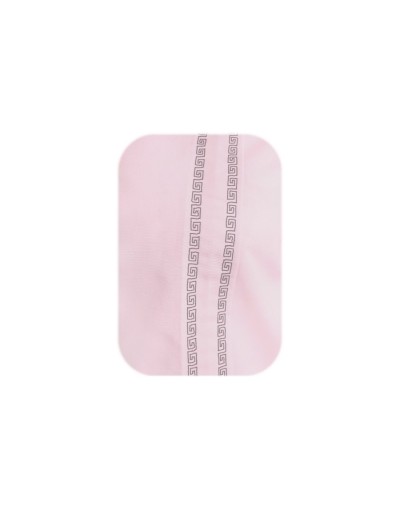 Camisa guayabera rosada en algodón sin bolsillos bordada slim fit hombre