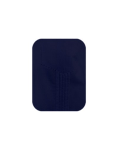 Guayabera alforzas azul oscuro con 2 bolsillos manga larga hombre