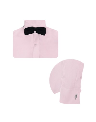 Camisa smoking rosada puño mancornas manga larga hombre