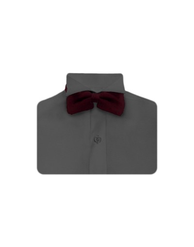 Camisa smoking gris oscura puño clásico manga larga para hombre