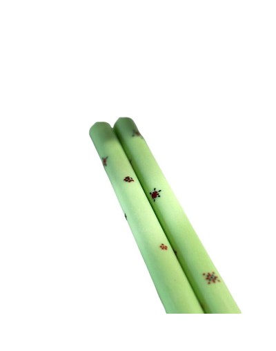 Juego velas largas verde