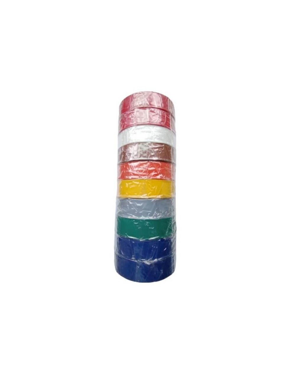 Pack 10 Unidades Cinta Aislante Pvc Colores 20 Yardas