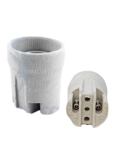 Portalampara Socket Conico Porcelana Rosca E27
