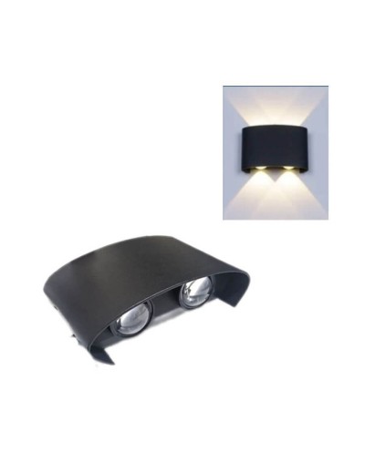 Lámpara De Pared 4 Luces Lupa Led Up & Down 4W Interior/Exterior
