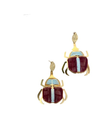 Aretes escarabajo rinoceronte