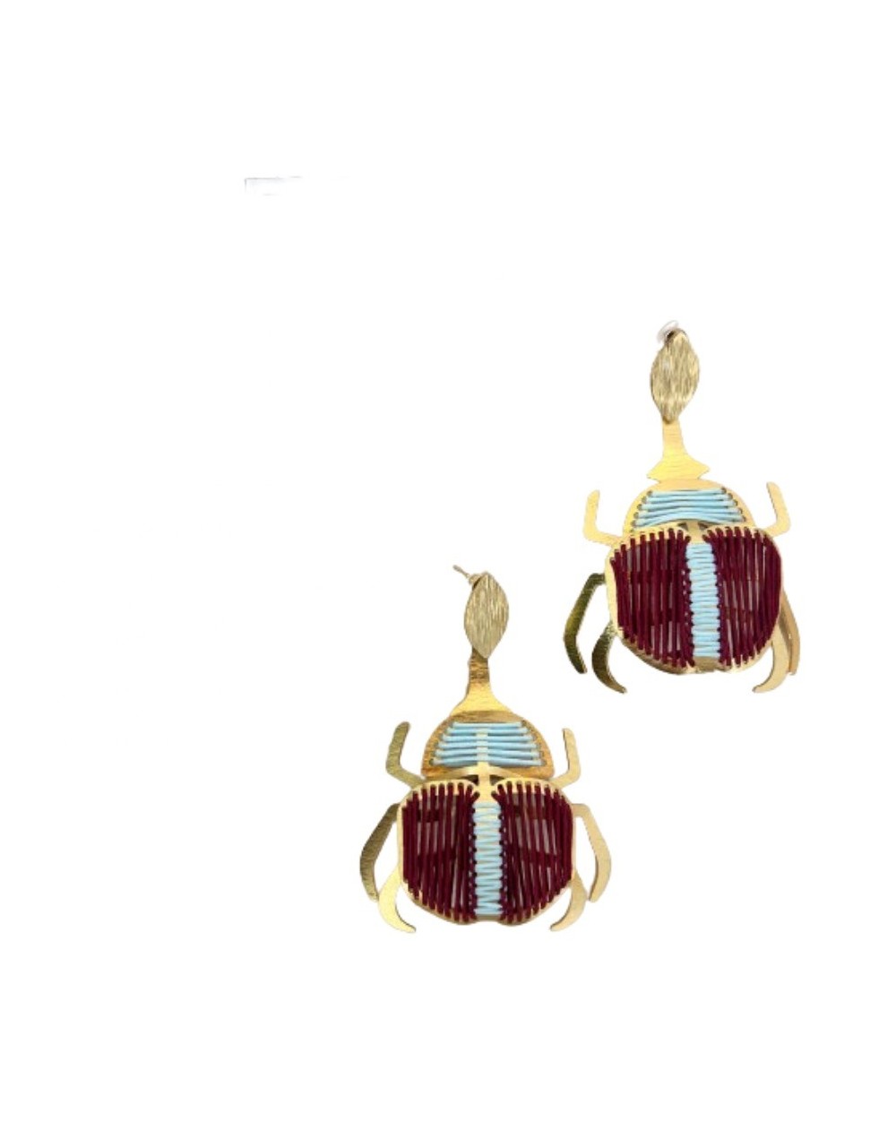 Aretes escarabajo rinoceronte