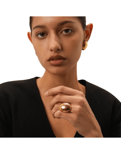 Anillo circular dorado