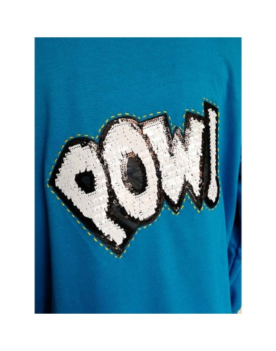 Buzo azul pow