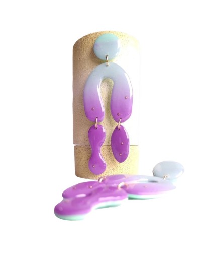 Aretes gotas en degrade 
