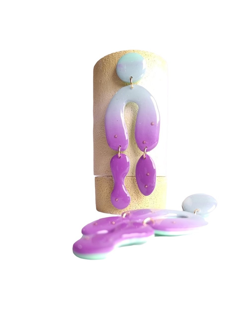 Aretes gotas en degrade 