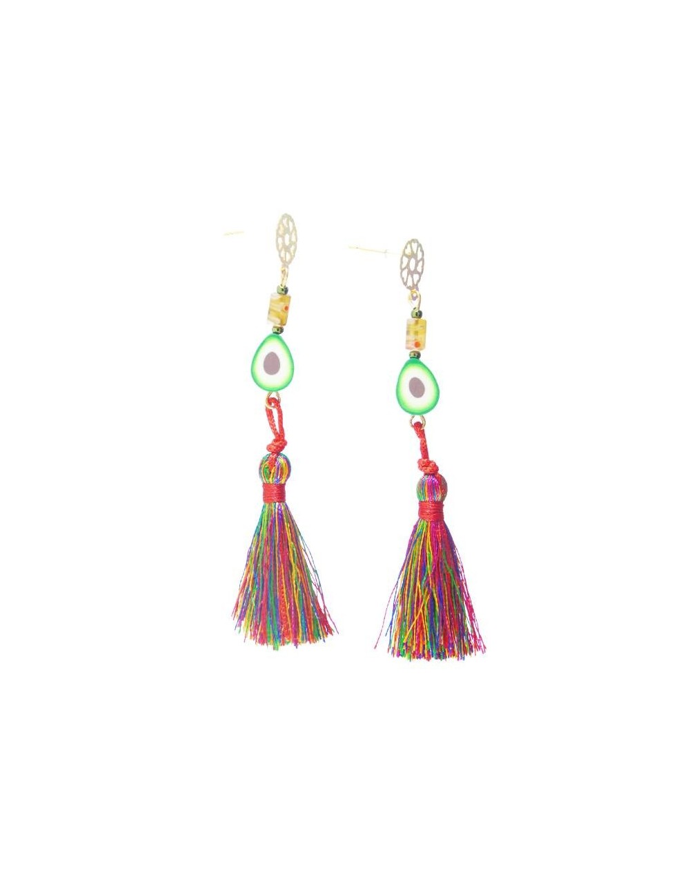 Aretes con flecos 