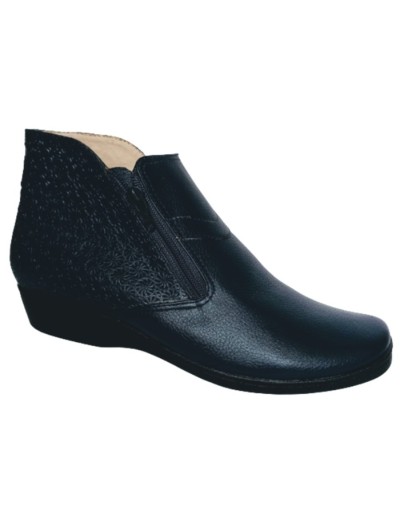 Ref 181  botin cuero azul y repujado  ****ultimos pares de colecion***