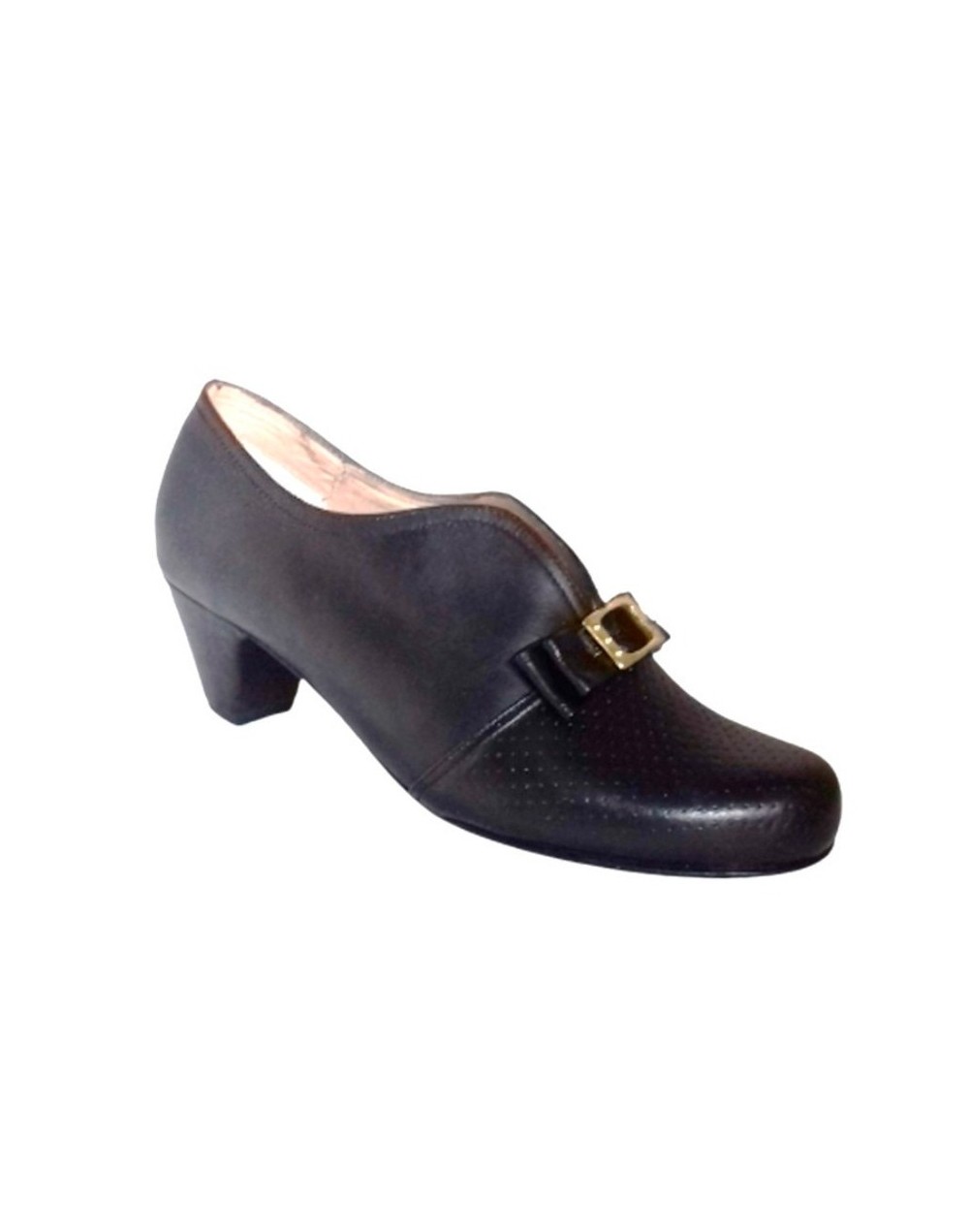 Ref 223 zapato cuero negro *** ultimo par de coleccion***
