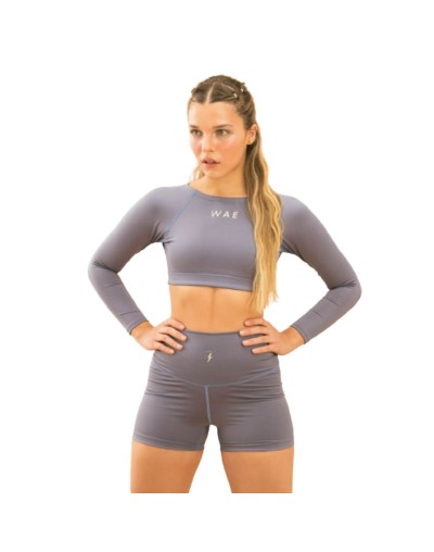 Crop top cumulus azul ratón 