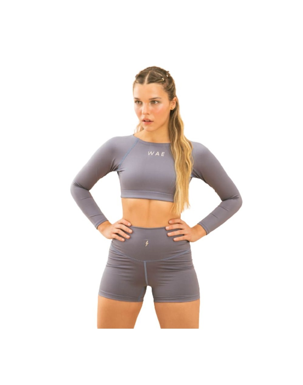 Crop top cumulus azul ratón 