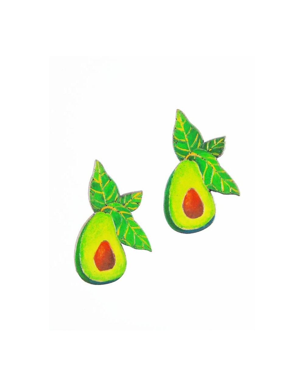 Aretes en madera de aguacate 