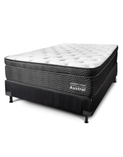 Combo base  colchón pocket eurotop vital doble