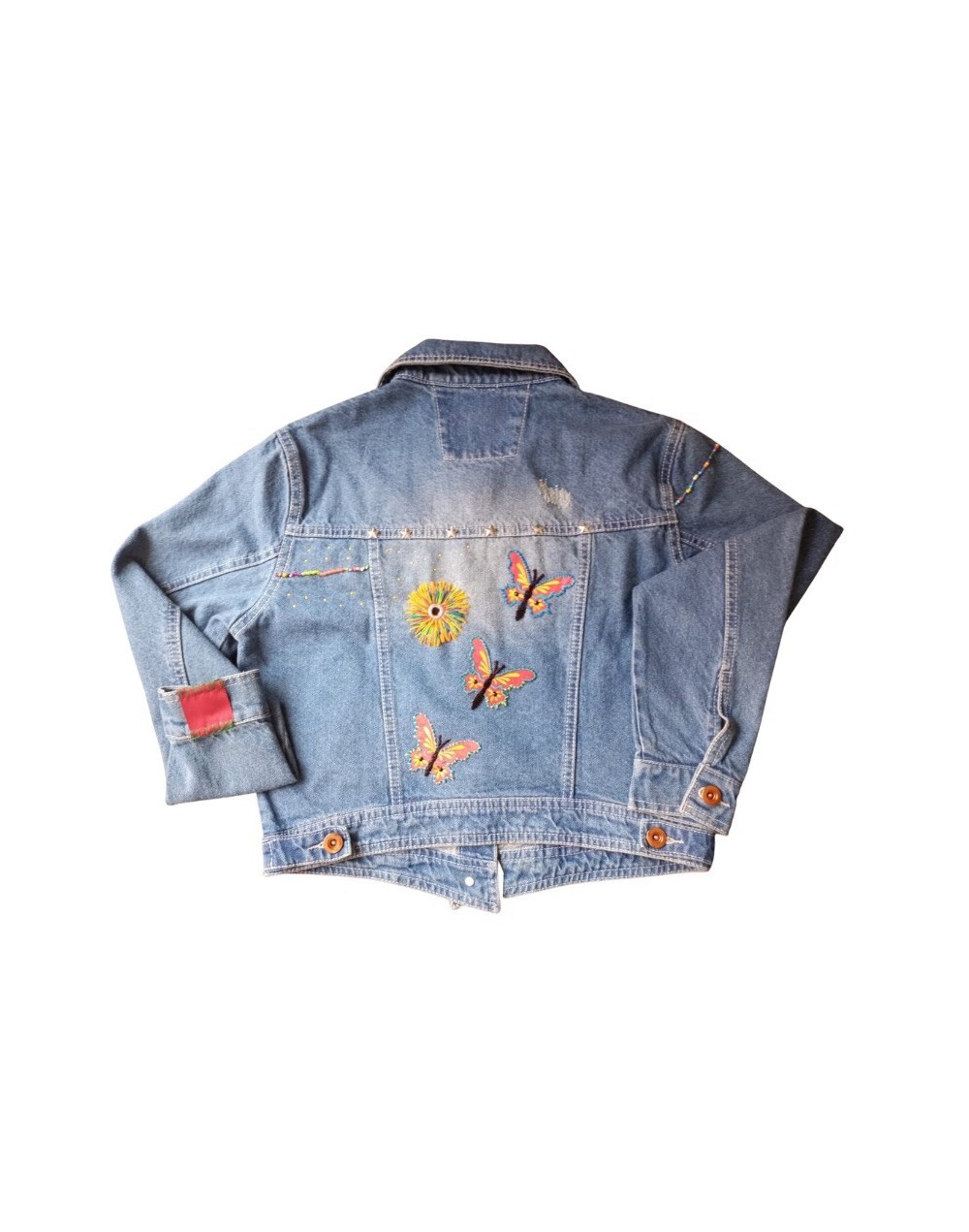 Chaqueta mariposas rojas