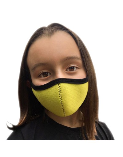 Tapabocas ajustable infantil doble faz amarillonegro