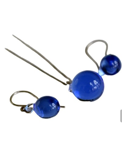 Juego aretes y collar colección agua
