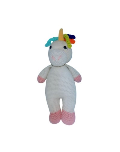Peluche unicornio en crochet