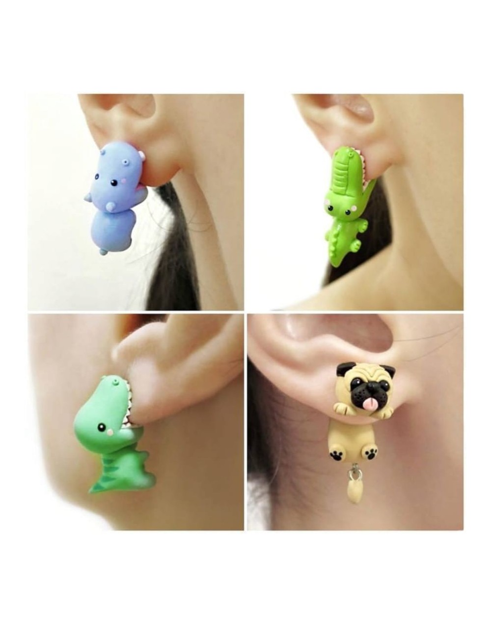 Aretes mordelones animalitos