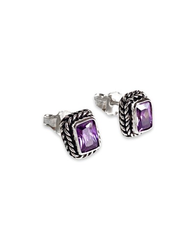 Aretes rectangulares tipo Bali