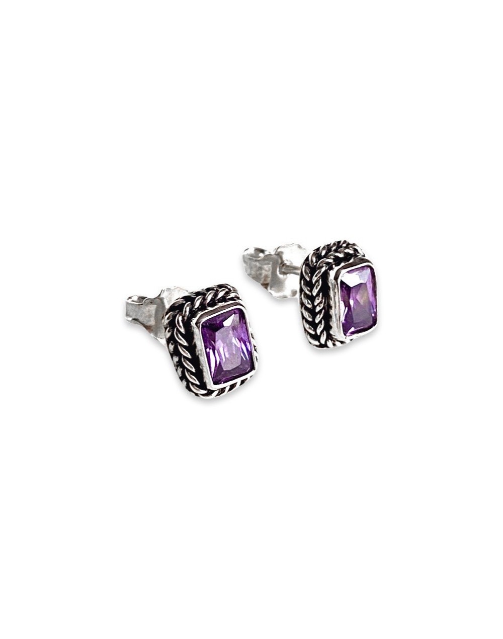 Aretes rectangulares tipo Bali