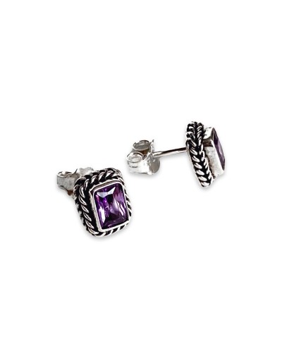 Aretes rectangulares tipo Bali