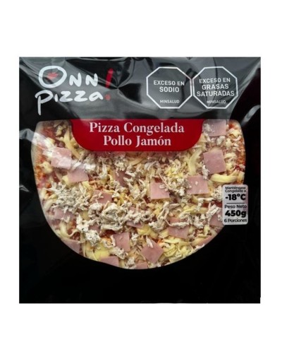 Pizza congelada pollo jamon
