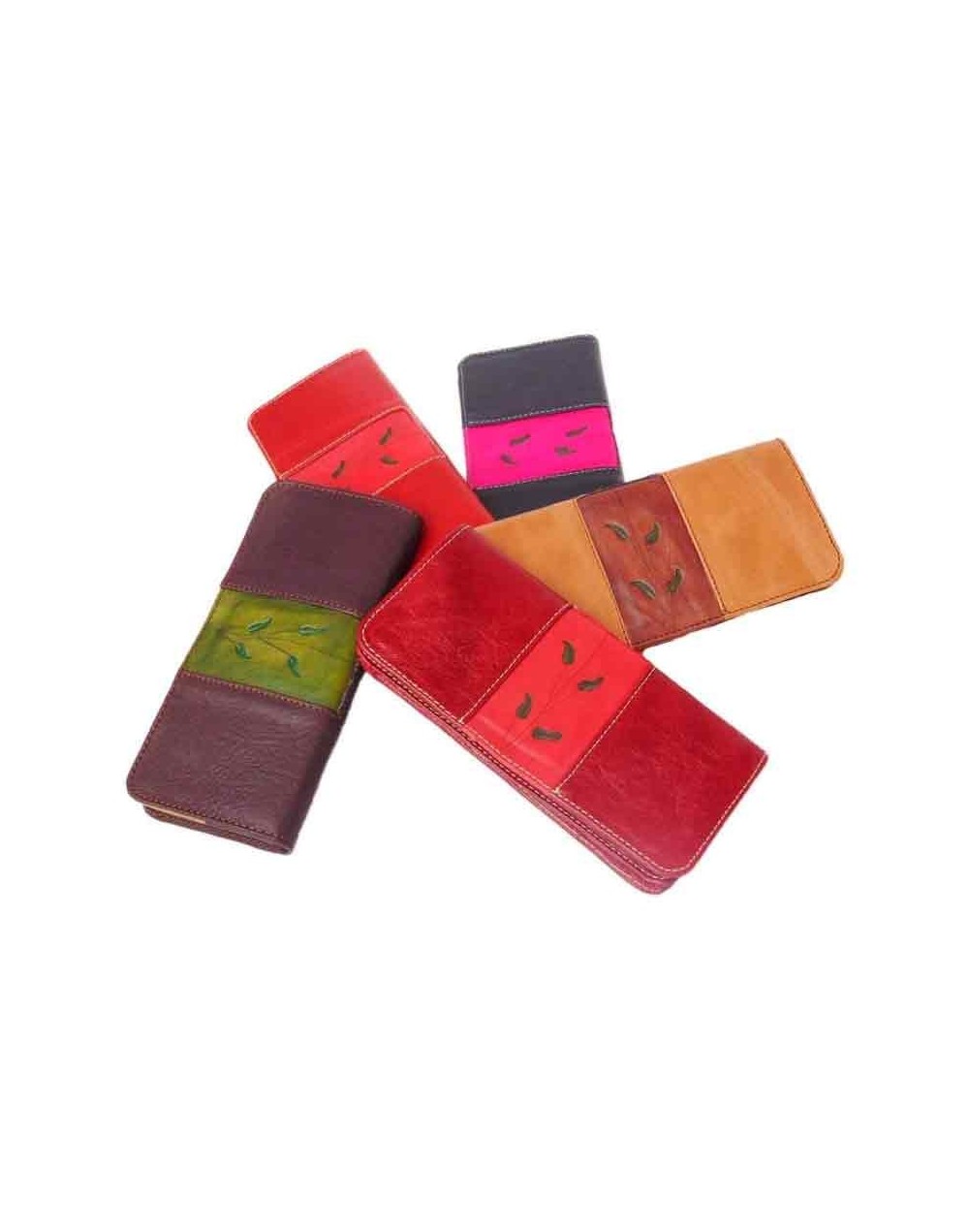 Billetera en cuero artesanal para mujer 