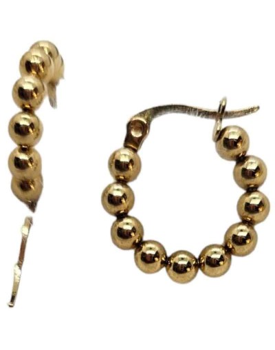 Candongas baño de oro 24k