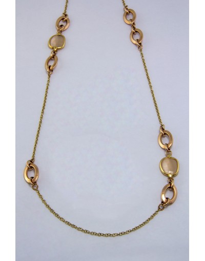 Collar en oro amarillo y rosado