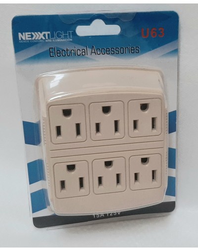Multitoma de pared de 6 servicios