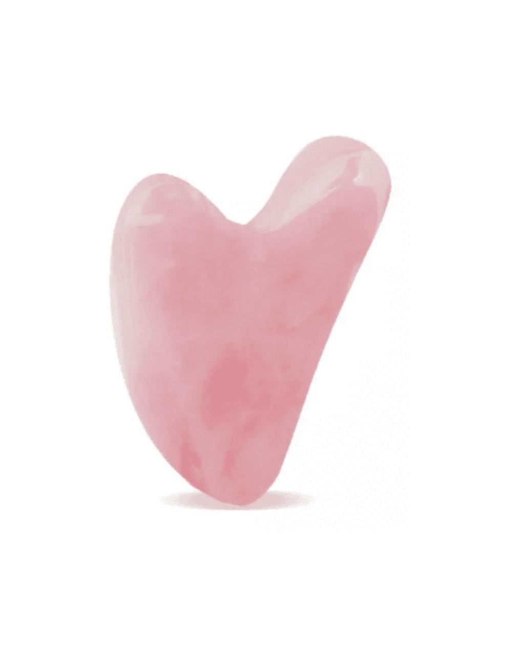 Gua sha natural cuarzo rosa forma corazón