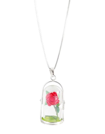 Dije rosa plata encapsulado