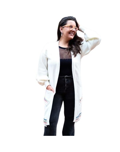 Cardigan creativa blanco